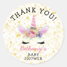 Roze Gouden Eenhoorn Baby shower gunst