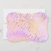 Roze Gouden Eenhoorn Gezicht Uitnodigingen ELKE GE (Achterkant)