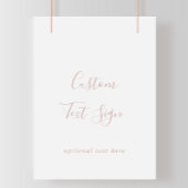 Roze Gouden Eenvoudige Minimalistische Aangepaste  Poster