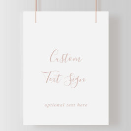Roze Gouden Eenvoudige Minimalistische Aangepaste  Poster