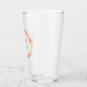 Roze Gouden Elegant Trouwkoppel Monogram Glas (Links)