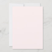 Roze gouden elegante bloem bruiloft kaart (Achterkant)