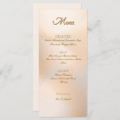 Roze Gouden Elegante Platte Menu (Voorkant / Achterkant)