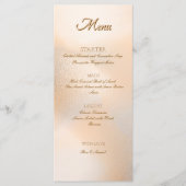 Roze Gouden Elegante Platte Menu (Voorkant)