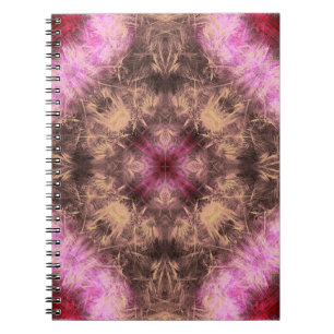 Roze Gouden Energie Kaleidoscoop Fractale Kunst Notitieboek