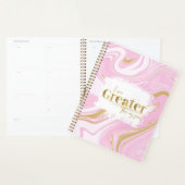 Roze & Gouden Esthetische Bevestigingsplanner Planner (Display)