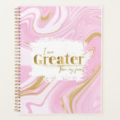 Roze & Gouden Esthetische Bevestigingsplanner Planner (Voorkant)