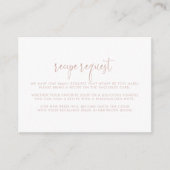 Roze Gouden Fantasie Huwelijksrecept Verzoek   Informatiekaartje (Voorkant)