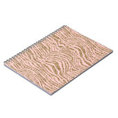 Roze Gouden Faux Glitter Zebra Print Notitieboek (Linkerzijde)