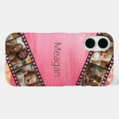 Roze & Gouden Film Strip Foto Case-Mate iPhone Case (Achterkant (horizontaal))
