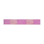 Roze & gouden folie damask cosmetica potje label (Individueel)