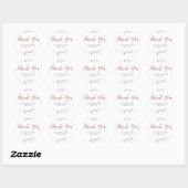 Roze Gouden Folie Trouw Favorieten Stickers Rond B (Vel)