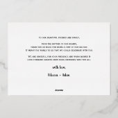 Roze gouden folie trouwkaart bedankje folie uitnodiging (Achterkant)