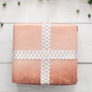 Roze Gouden Folie Witte Boom Kerstvakantie Satijnen Lint