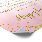 Roze Gouden Fopspeen Baby Shower Spel Bord Poster (Hoek)