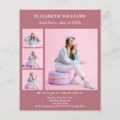 Roze gouden foto Afstudeerfeest uitnodiging (Voorkant)