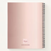 Roze gouden foto monogram notitieboek (Achterkant)