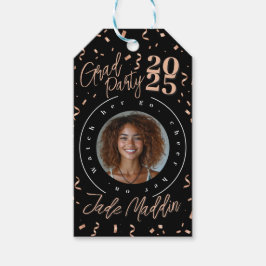 Roze Gouden Foto Ontwerp Hoogste Graad Ceremonie Cadeaulabel