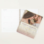 Roze Gouden Foto Trouwplanner Planner (Display)