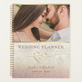 Roze Gouden Foto Trouwplanner Planner