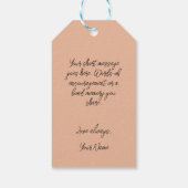 Roze Gouden Fotontwerp Havo- Afstudeerproject Cadeaulabel (Achterkant)