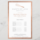 Roze Gouden Garde Bakkerij Halve Pagina Flyer (Voorkant)