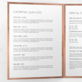 Roze Gouden Gardeer Bakkerij Catering Menu Brochur (Binnenzijde eerst)