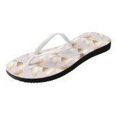Roze Gouden Geometrisch Teenslippers (Schuin)