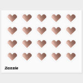 Roze Gouden Geometrische Chic Hart Sticker (Vel)