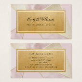 Roze Gouden Geometrische Stylist Visitekaartjes (Voorkant /achterkant)