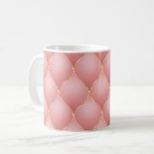 Roze Gouden Geplooide Koffiemok (Voorkant links)