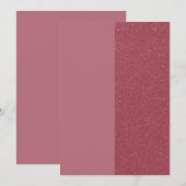 Roze Gouden Gesplitste Matte Aangepaste Uitnodigin Kaart (Voorkant / Achterkant)