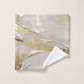Roze Gouden Gestucte Pleister Abstract Bad Handdoek (Wasdoekje)