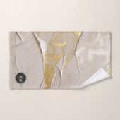 Roze Gouden Gestucte Pleister Abstract Bad Handdoek (Handdoek)