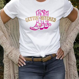 Roze Gouden Getrouwd Bruid T-shirt