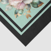 Roze gouden gevoerde Rozen betegelde decoupage Tissuepapier (Detail)