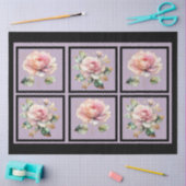 Roze gouden gevoerde Rozen betegelde decoupage Tissuepapier (Craft)
