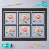 Roze gouden gevoerde Rozen betegelde decoupage Tissuepapier (Craft)