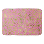 Roze Gouden Glam Luipaard Badmat (Voorkant)