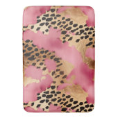 Roze Gouden Glam Luipaard Badmat (Voorkant Verticaal)