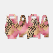 Roze Gouden Glam Luipaard Bedankdoosjes (Uitgevouwen)