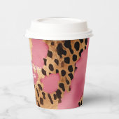 Roze Gouden Glam Luipaard Papieren Bekers (Links)