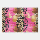 Roze Gouden Glam Luipaard Print Inpakpapier Vel (Voorkant 3)