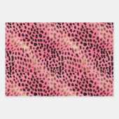 Roze Gouden Glam Luipaard Print Inpakpapier Vel (Voorkant 2)