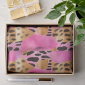 Roze Gouden Glam Luipaard Print Tissuepapier (Geschenk)