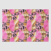 Roze Gouden Glam Luipaard Print Tissuepapier (Voorkant)