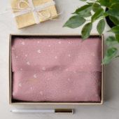 Roze Gouden Glam Waterverf Liefdesharten Tissuepapier (Geschenk)