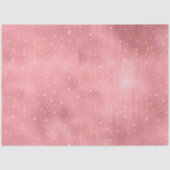 Roze Gouden Glam Waterverf Liefdesharten Tissuepapier (Voorkant)