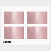 Roze Gouden Glamour Lege Elegante Moderne Sjabloon Rechthoekige Sticker (Vel)