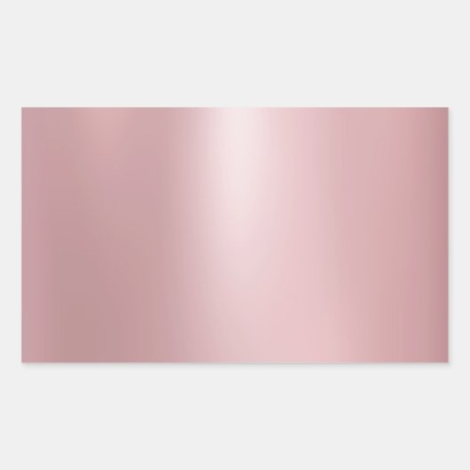 Roze Gouden Glamour Lege Elegante Moderne Sjabloon Rechthoekige Sticker (Voorkant)